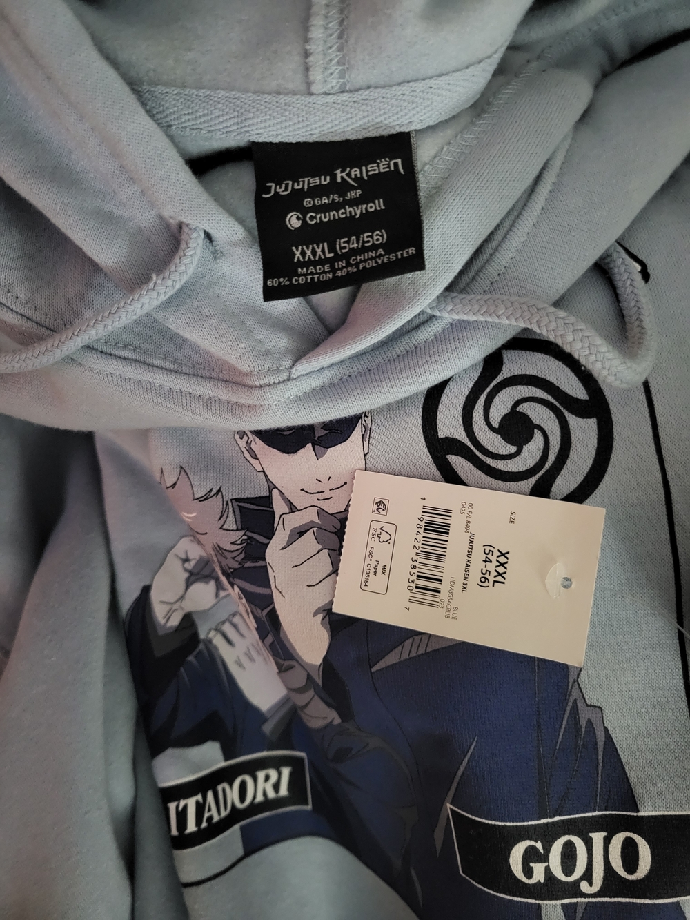 H&M Light Blue Jujutsu Kaisen 'Gojo' Crewneck Sweater